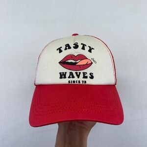 Billabong Tasty Waves Since 73 Trucket Hat Cap Red‎ White Mens